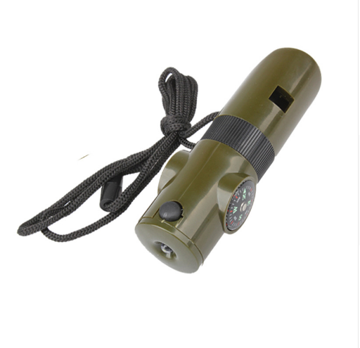 Off-the-shelf seven-in-one whistle multi-function compass survival whistle outdoor products