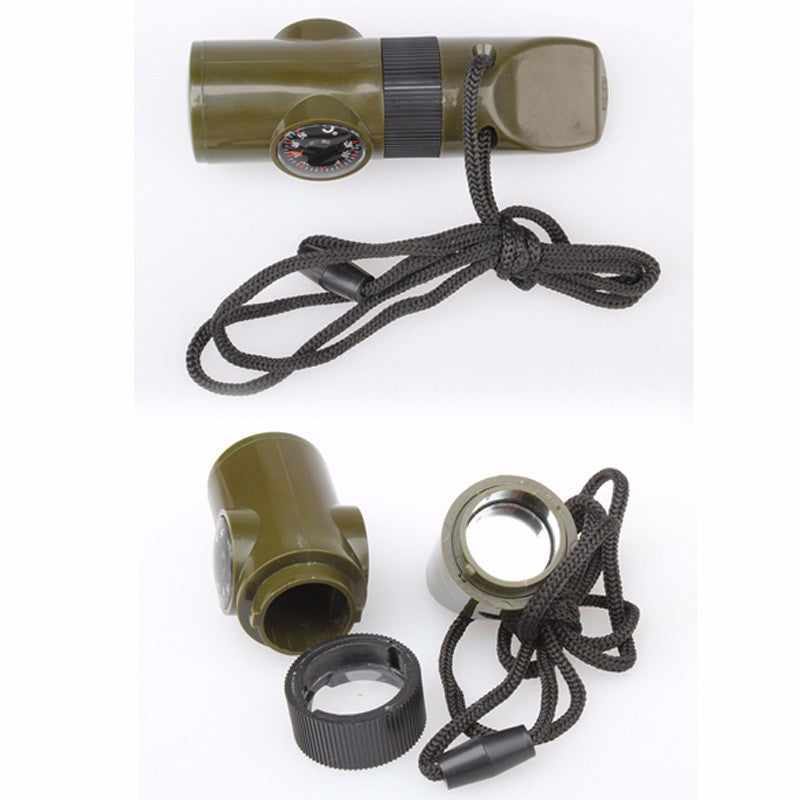 Off-the-shelf seven-in-one whistle multi-function compass survival whistle outdoor products