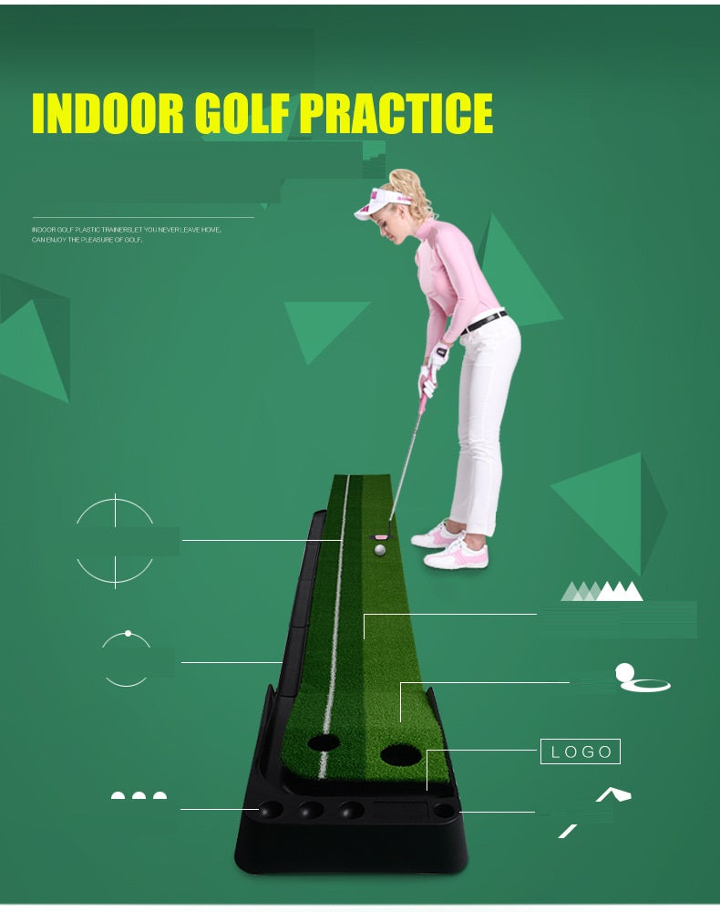 Golf Putting Mat Golf Putter Trainer Green Putter Carpet Practice Set