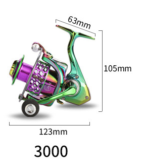 Colorful Top Quality Spinningwheel Reel High Speed 10-15Kg Drag Max Spool Cup Hole Ratio Wire Fishing Aluminium Vessel Gear H4A7