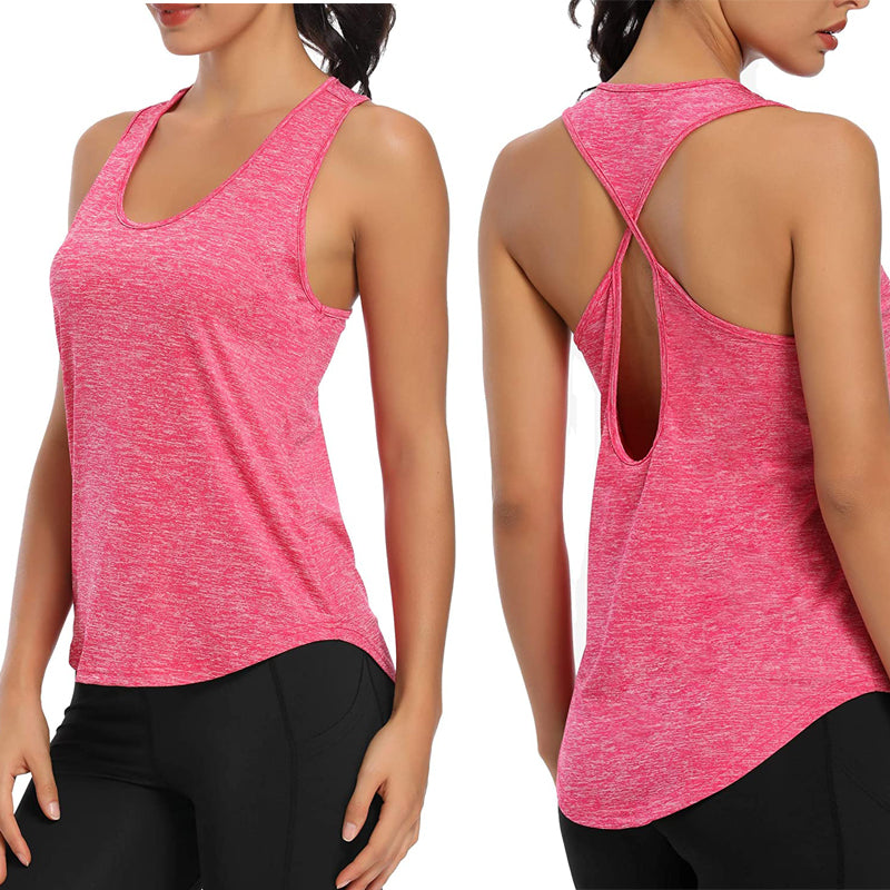 2020 Summer Womens Sports Gym Racer Back Running Vest Fitness Jogging Yoga Tank Top 10 Colors Female Yoga Shirts Outfits S-XXL