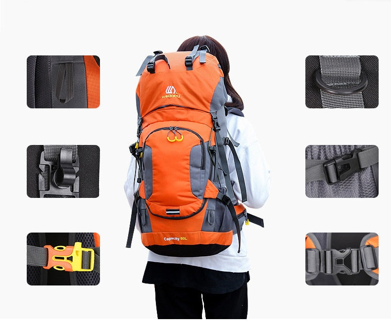60L Outdoor Hiking Backpack