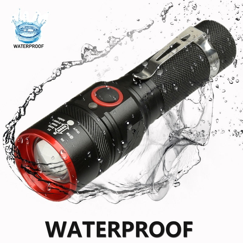 Waterproof 5200LM USB Rechargeable Flash light