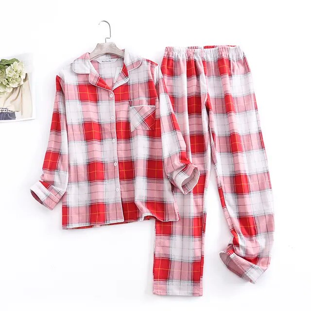 Cotton Flannel Women's Pajamas Sets