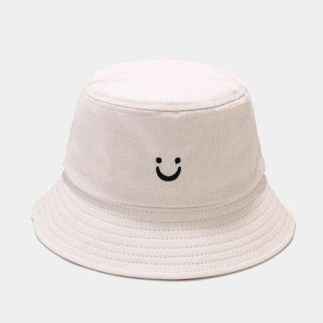 Embroidery Smile Face Expression Bucket Hat