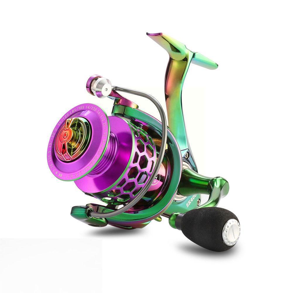 Colorful Top Quality Spinningwheel Reel High Speed 10-15Kg Drag Max Spool Cup Hole Ratio Wire Fishing Aluminium Vessel Gear H4A7
